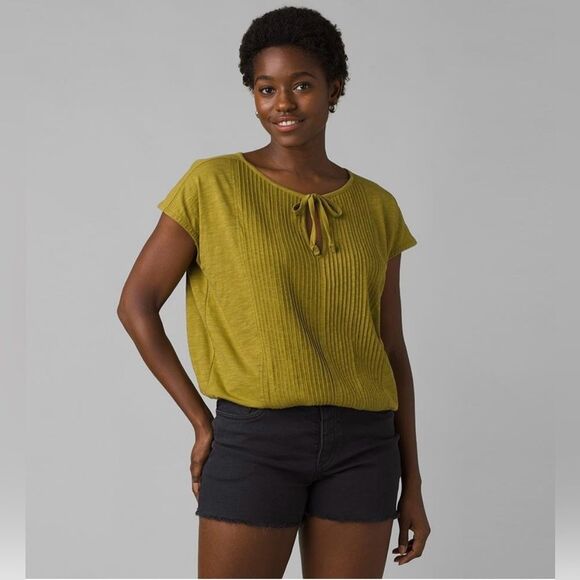 PrAna Ocupas Popover sweet grass short size small sleeve short sleeve top 💗 XS - Picture 1 of 9